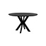 Brooz Eetkamertafel Ø150 Acacia Black – Ronde Design Eettafel met Kruispoot