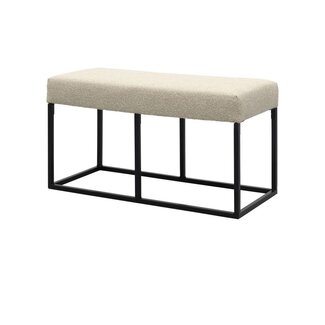Brooz Cuadrado Hocker Rechthoek 90 cm Alpine Beige – Luxe Gestoffeerde Zitbank