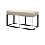 Brooz Cuadrado Hocker Rechthoek 90 cm Alpine Beige – Luxe Gestoffeerde Zitbank