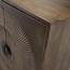 Brooz 2-Deurs Kast Laag Nippon Mango Brown Walnut – Mangohouten Opbergkast met Reliëfdeuren
