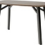 Brooz Bartafel 160 cm Deens Ovaal – Mango Dark Malt met zwart metalen onderstel
