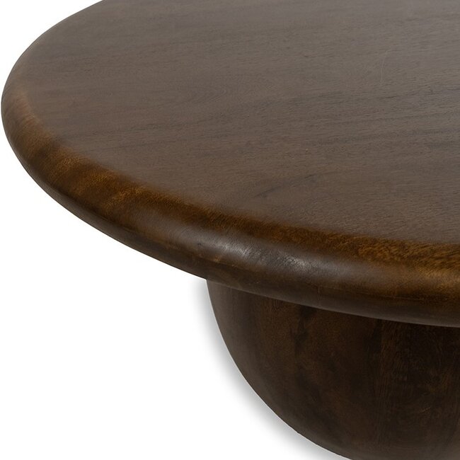 Brooz Ronde salontafel Ø75 cm – Mango Brown Walnut | Massief mangohout