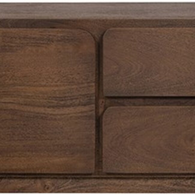 Brooz TV-dressoir 190 cm – 3 deuren & 2 lades | Mango Dark Malt