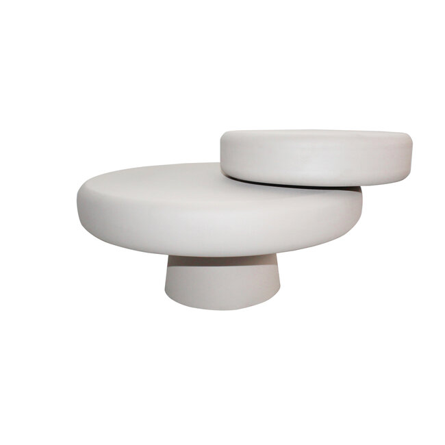 Brooz Alkmaar salontafel Ø68 x H38,5 cm – Off-White | Moderne design salontafel