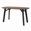 Brooz Bartafel 160 cm Deens Ovaal – Mango Dark Malt met zwart metalen onderstel