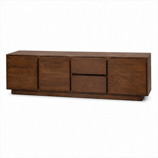 Brooz TV-dressoir 190 cm – 3 deuren & 2 lades | Mango Dark Malt