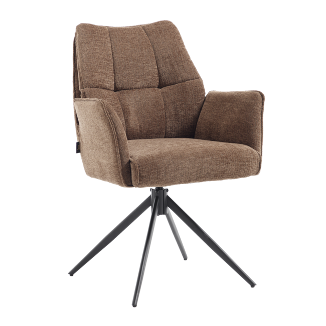 Brooz Eetkamerstoel Sem Tresor 43 Taupe | Draaibaar | Set van 2