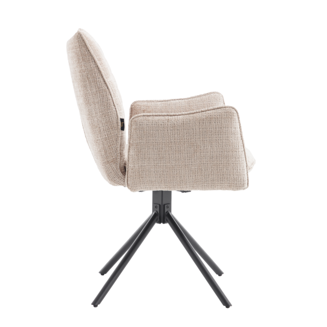 Brooz Eetkamerstoel Tim Cremona 14 Taupe | Draaibaar | Set van 2