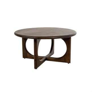 Brooz Salontafel Ø80 Mango Brown Walnut | Rond Mangohout