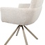 Brooz Armstoel Harry Present Champagne 120 | Taupe Draaipoot | 360° Draaibaar | Set van 2