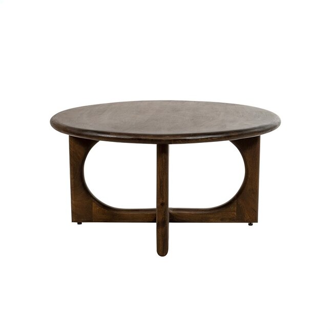 Brooz Salontafel Ø80 Mango Brown Walnut | Rond Mangohout