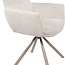 Brooz Armstoel Harry Present Champagne 120 | Taupe Draaipoot | 360° Draaibaar | Set van 2
