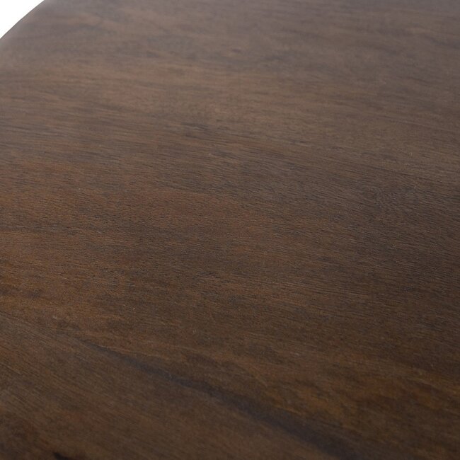 Brooz Salontafel Ø80 Mango Brown Walnut | Rond Mangohout