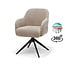 RV Design Armstoel Austin Cremona 14 Beige | Zwarte Draaivoet | 360° Draaibaar