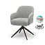 RV Design Armstoel Austin Cremona 85 Lichtgrijs | Anodic Brown Draaivoet | 360° Draaibaar