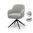 RV Design Armstoel Austin Cremona 85 Lichtgrijs | Zwarte Draaivoet | 360° Draaibaar