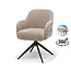 RV Design Armstoel Austin Cremona 14 Beige | Anodic Brown Draaivoet | 360° Draaibaar