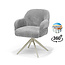 RV Design Armstoel Austin Cremona 85 Lichtgrijs | Beige Draaivoet | 360° Draaibaar