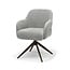 RV Design Armstoel Austin Cremona 85 Lichtgrijs | Anodic Brown Draaivoet | 360° Draaibaar