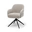 RV Design Armstoel Austin Cremona 04 Natural | Zwarte Draaivoet | 360° Draaibaar