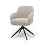 RV Design Armstoel Austin Cremona 02 Ecru | Anodic Brown Draaivoet | 360° Draaibaar