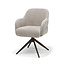 RV Design Armstoel Austin Cremona 04 Natural | Anodic Brown Draaivoet | 360° Draaibaar