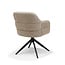 RV Design Armstoel Austin Cremona 14 Beige | Zwarte Draaivoet | 360° Draaibaar