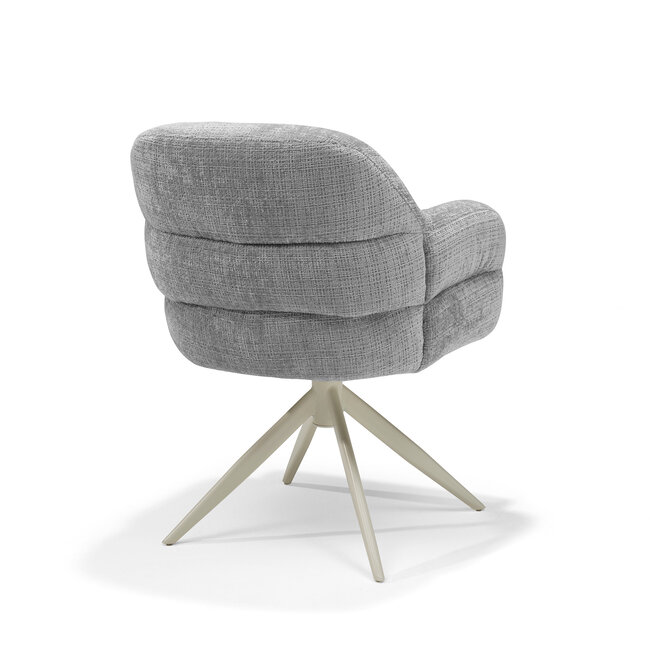 RV Design Armstoel Austin Cremona 85 Lichtgrijs | Beige Draaivoet | 360° Draaibaar