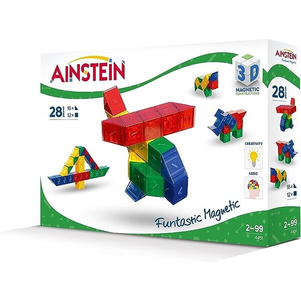 Ainstein Ainstein transparante magnetische bouwstenen 28 stuks