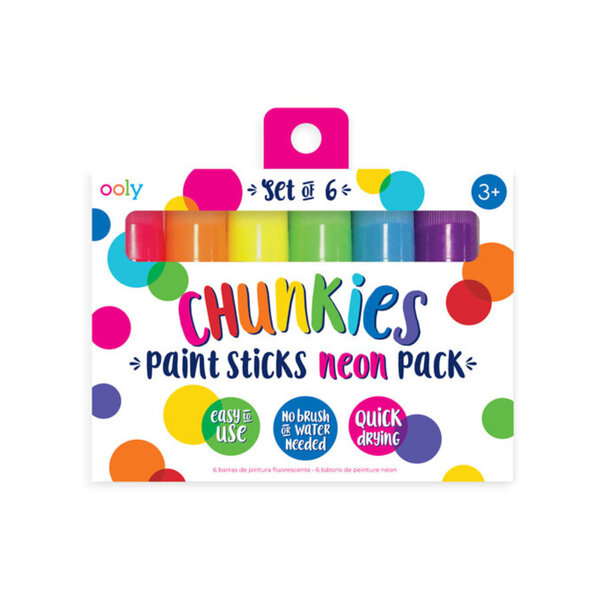Ooly Ooly Chunkies Paint Sticks - neon 6  Pack