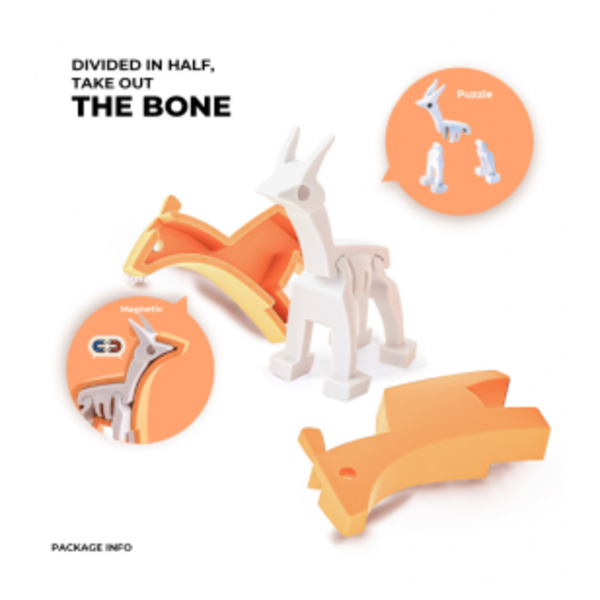 Halftoys  Halftoys – Savannah – Impala | Educatief Dierenspeelgoed met 3D Skelet