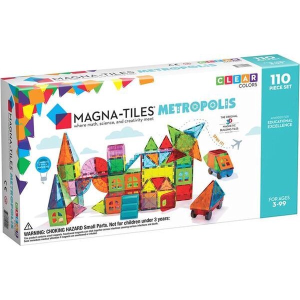 Magnatiles Magna Tiles - 110 stuks Metropolis Clear Colors