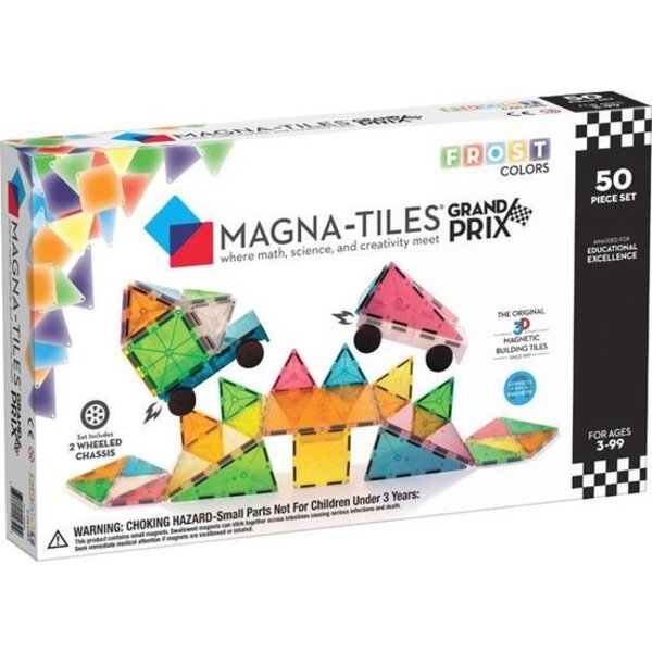 Magnatiles Magna Tiles - 50 stuks Grand Prix Frost Colors - Constructiespeelgoed