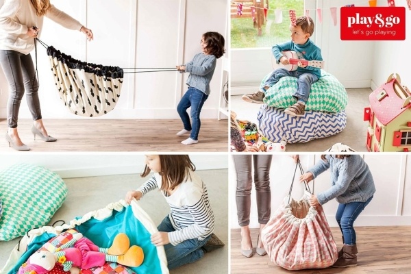 play and go speelkleden en opbergzakken 