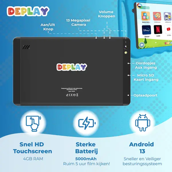 Deplay DEPLAY Kids Tablet PRO 10''  Rood