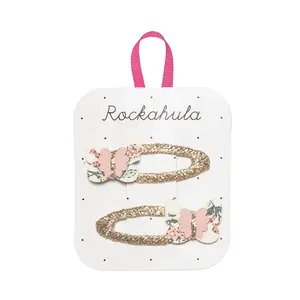 Rockahula | Haarspeldjes vlinderclips met floraprint 2 stuks