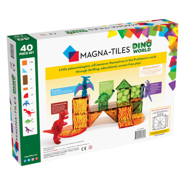 Magnatiles Magna Tiles Dino world XL set 40 stuks