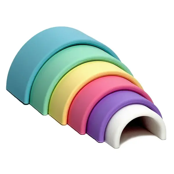 Dëna  Dëna Regenboog van siliconen - Pastelkleuren - 6 delen