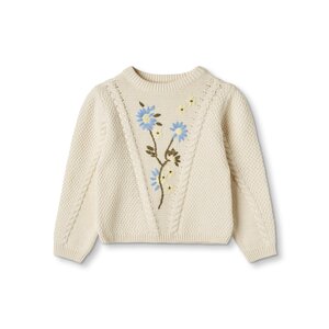 Fliink  flower embroidered sweater