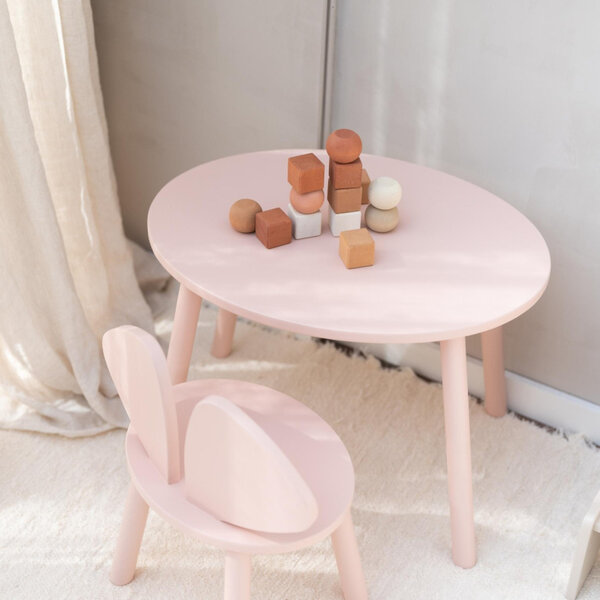 Nofred Nofred Mouse kinderstoel + kindertafel set rosa