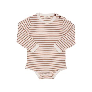 Copenhagen Colors knitted stripe  romper cream natural