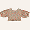 Tocoto Vintage Tocoto Vintage meisjesshirt sleeve blouse  with flower print