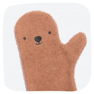 Nifty Baby shower Glove  rust brown bear