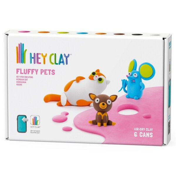 Hey Clay  Hey Clay  Fluffy Pets 6 cans Chihuahua, Mouse & Perzische kat