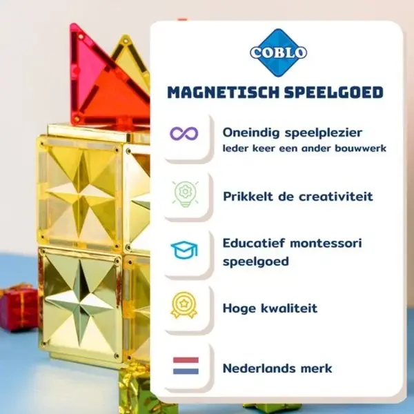 Coblo COBLO Magnetische tegels goud (20-delig)