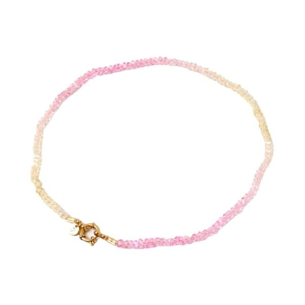 LOVEissue  LOVEissue moeder en kinderketting Color tri yellow/pink