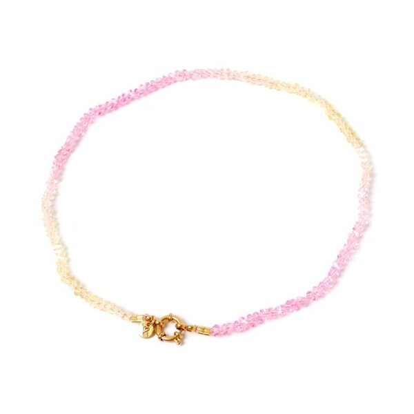 LOVEissue  LOVEissue moeder en kinderketting Color tri yellow/pink