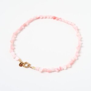 LOVEissue moeder en kinderketting Seashelly hearts pink