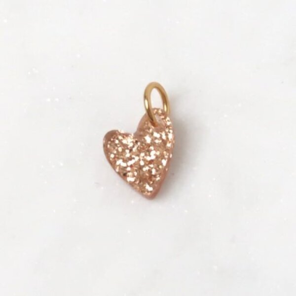 LOVEissue  LOVEissue Charm | Heart glitter resin gold