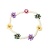 LOVEissue  LOVEissue armband daisy | Elastic smiley, shiny green, purple, sunshine 3-6 jaar